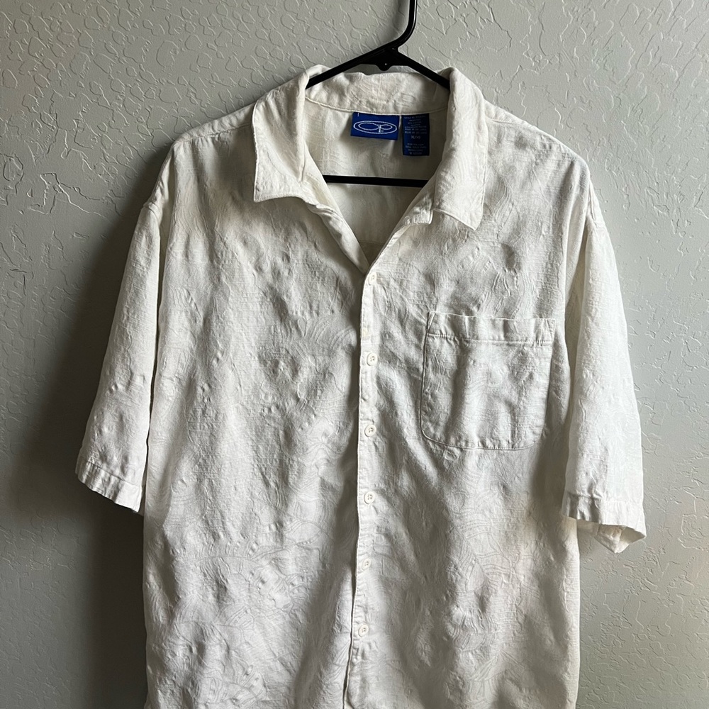 VINTAGE OP Short Sleeve white XL Single Pocket